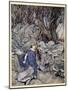 In the Forked Glen into Which He Slipped at Night-Fall He Was Surrounded by Giant Toads-Arthur Rackham-Mounted Giclee Print