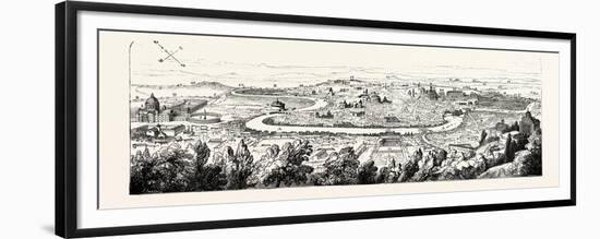 In the Forum Romanum the Pincian Hill, Rome, Italy-null-Framed Premium Giclee Print