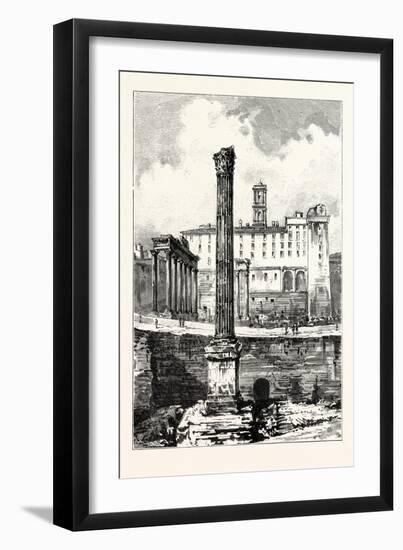 In the Forum Showing the Depth Excavated Rome Italy-null-Framed Giclee Print