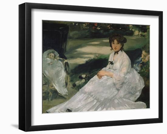 In the Garden, 1870-Edouard Manet-Framed Giclee Print