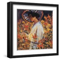 In the Garden, 1917-unknown Schuster-Framed Art Print