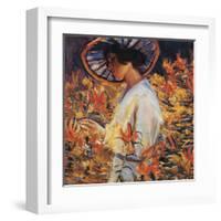 In the Garden, 1917-unknown Schuster-Framed Art Print