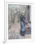 In the Garden at Pontoise: a Young Woman Washing Dishes, 1882-Camille Pissarro-Framed Giclee Print