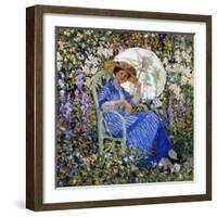 In the Garden, C.1910-11-Frederick Carl Frieseke-Framed Giclee Print