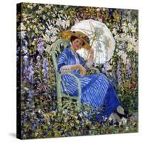 In the Garden, C.1910-11-Frederick Carl Frieseke-Stretched Canvas