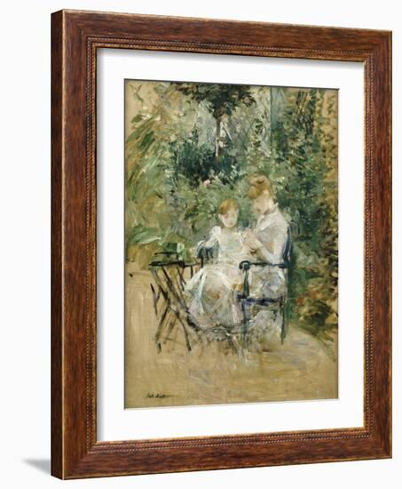 In the Garden; Dans Le Jardin, C.1885-Berthe Morisot-Framed Giclee Print