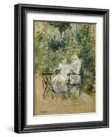 In the Garden; Dans Le Jardin, C.1885-Berthe Morisot-Framed Giclee Print