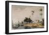 'In the Garden House Reach, Calcutta', c1786-1791, (1935)-William Daniell-Framed Giclee Print