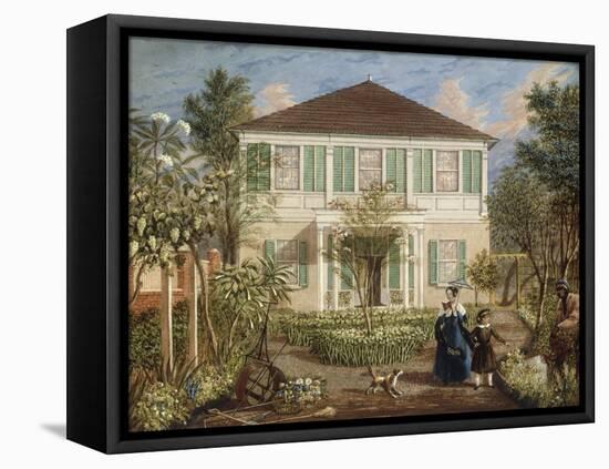 In the Garden of a House in the West Indies, 1844-Isaac Mendez Belisario-Framed Stretched Canvas