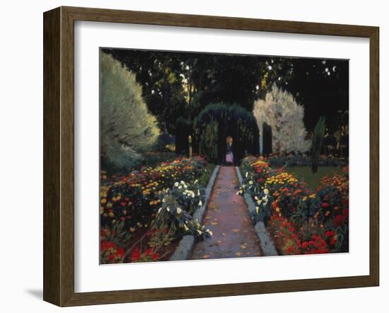 In the Garden of Aranjuez. 1908-Santiago Rusinol y Prats-Framed Giclee Print