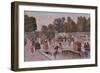 In the Garden of the Tuileries-Francois Flameng-Framed Giclee Print