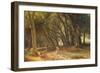 In the Garden of the Villa Borghese-Oswald Achenbach-Framed Giclee Print