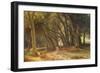 In the Garden of the Villa Borghese-Oswald Achenbach-Framed Giclee Print