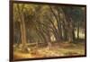 In the Garden of the Villa Borghese-Oswald Achenbach-Framed Giclee Print