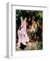 In the Garden, or under the Trees of the Moulin De La Galette, 1875-Pierre-Auguste Renoir-Framed Giclee Print