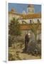 In the Garden, Santa Barbara Mission, 1889-A. Joullin-Framed Giclee Print
