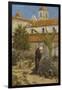 In the Garden, Santa Barbara Mission, 1889-A. Joullin-Framed Giclee Print