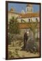 In the Garden, Santa Barbara Mission, 1889-A. Joullin-Framed Giclee Print