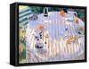 In the Garden, Table with Oranges-Sarah Butterfield-Framed Stretched Canvas