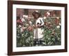 In the Garden with the Cat-Pope & Cook-Framed Art Print