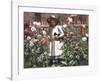 In the Garden with the Cat-Pope & Cook-Framed Art Print