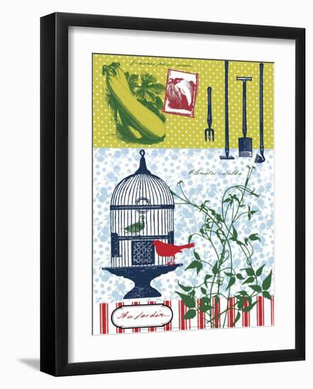 In the Garden-Hélène Druvert-Framed Art Print