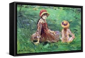 In the Garden-Berthe Morisot-Framed Stretched Canvas