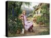 In the Garden-Yeend King-Stretched Canvas