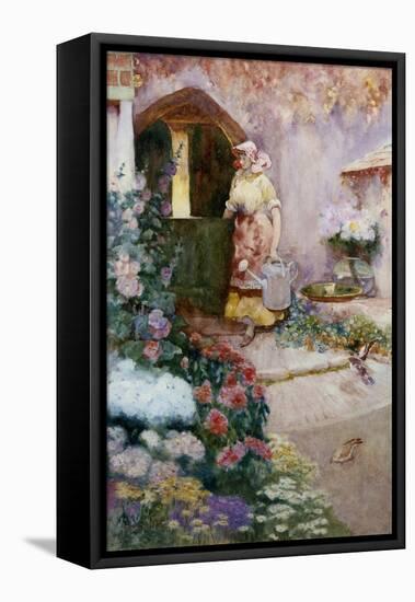 In the Garden-David Woodlock-Framed Stretched Canvas