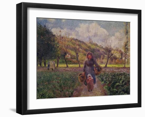 In the Garden-Camille Pissarro-Framed Giclee Print