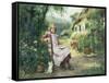 In the Garden-Henry John Yeend King-Framed Stretched Canvas