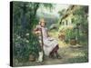 In the Garden-Henry John Yeend King-Stretched Canvas