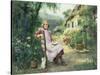 In the Garden-Henry John Yeend King-Stretched Canvas