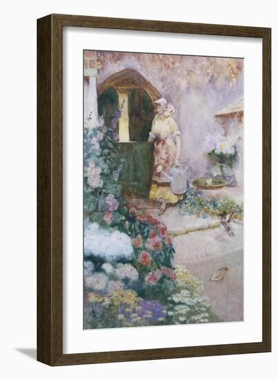 In the Garden-David Woodlock-Framed Giclee Print