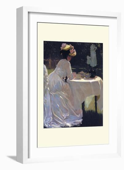 In the Garden-Frederick Fursman-Framed Art Print