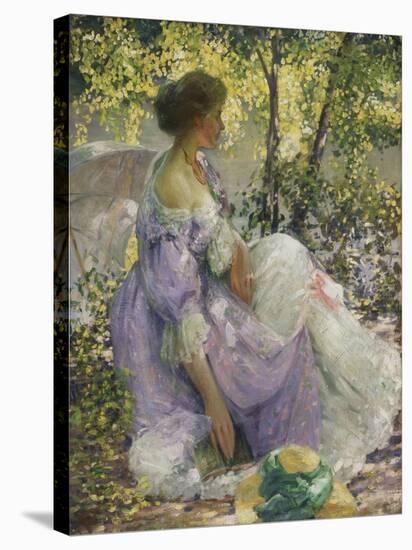 In the Garden-Richard Edward Miller-Stretched Canvas