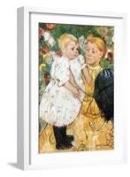 In The Garden-Mary Cassatt-Framed Art Print