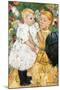 In The Garden-Mary Cassatt-Mounted Art Print