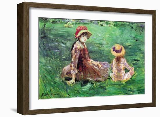 In The Garden-Berthe Morisot-Framed Art Print