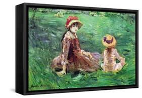 In The Garden-Berthe Morisot-Framed Stretched Canvas