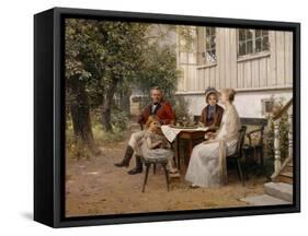 In the Garden-Oscar Arnold Wergeland-Framed Stretched Canvas