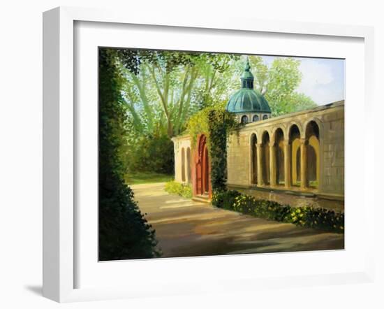 In The Gardens Of Sanssouci-kirilstanchev-Framed Art Print