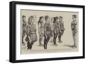 In the Girl's Gymnasium at the People's Palace, Mile End Road, Drill Instruction-Charles Paul Renouard-Framed Giclee Print