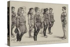 In the Girl's Gymnasium at the People's Palace, Mile End Road, Drill Instruction-Charles Paul Renouard-Stretched Canvas