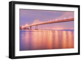 In the Glow of Bay Bridge Lights-Vincent James-Framed Photographic Print