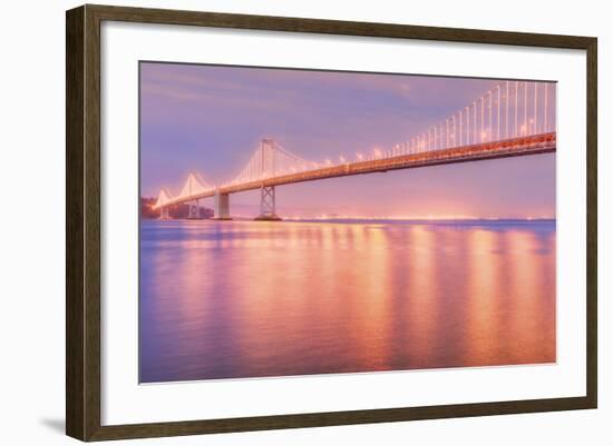 In the Glow of Bay Bridge Lights-Vincent James-Framed Photographic Print