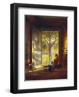 In the Glow, Sunset, 1872-Edward Lamson Henry-Framed Premium Giclee Print