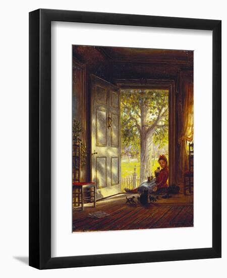 In the Glow, Sunset, 1872-Edward Lamson Henry-Framed Premium Giclee Print