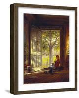 In the Glow, Sunset, 1872-Edward Lamson Henry-Framed Giclee Print