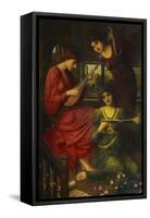 In the Golden Days-John Melhuish Strudwick-Framed Stretched Canvas